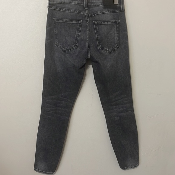 AMO Twist Zip Skinny Jeans In Smoke Wash Skinny - Picture 8 of 12